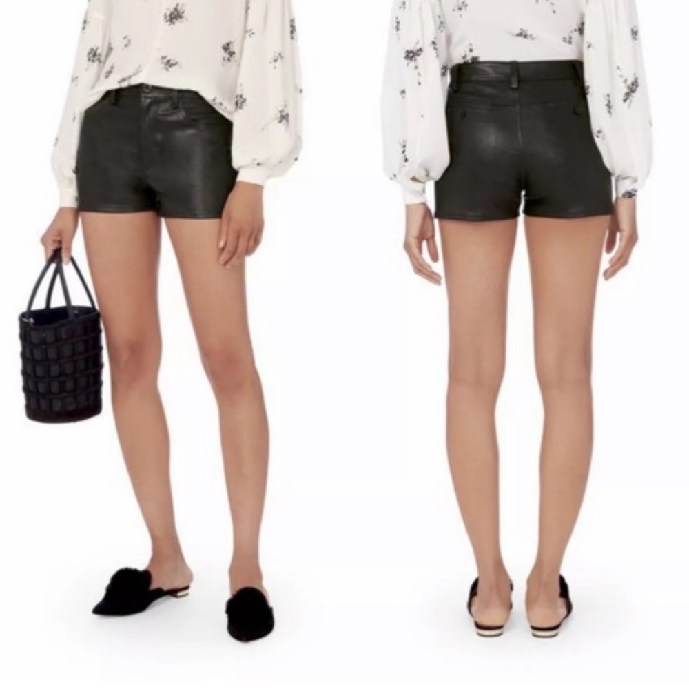 Helmut Lang Leather Shorts (stretch)